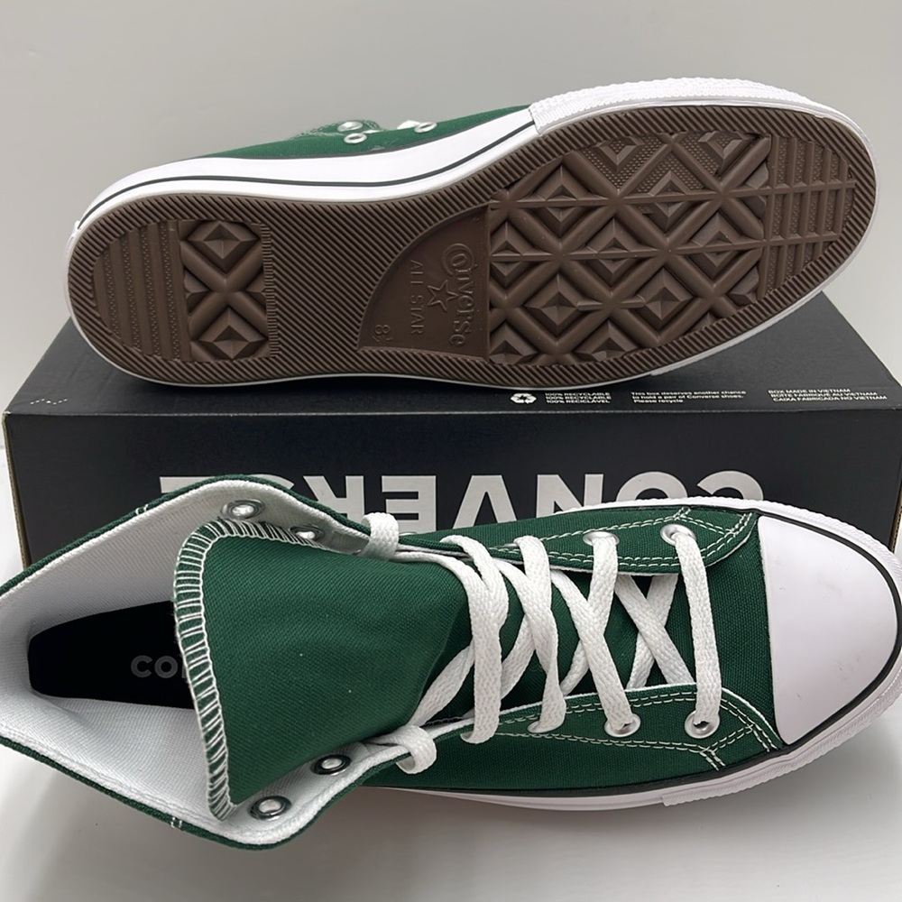 Converse Men’s CTAS LIFT HI
MIDNIGHT CLOVER/WHITE/BLACK A09987C Platforms Sneakr - Picture 6 of 16